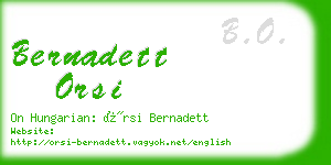 bernadett orsi business card